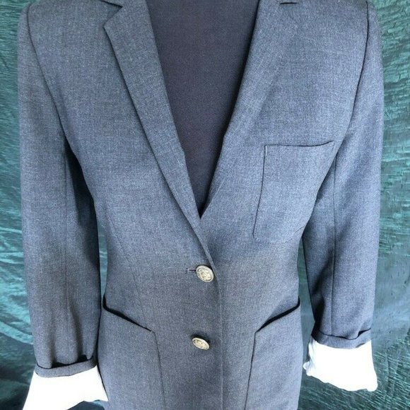 Talula Dark Grey Blazer Pinstripe Lining Sz 2 - Picture 4 of 7